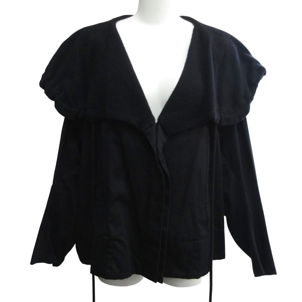 新品 ヨウジヤマモト ファム FEMME ビッグ襟変形ウールジャケットコート Yohji Yamamoto FEMME (ヨウジヤマモトファム) 古着通販