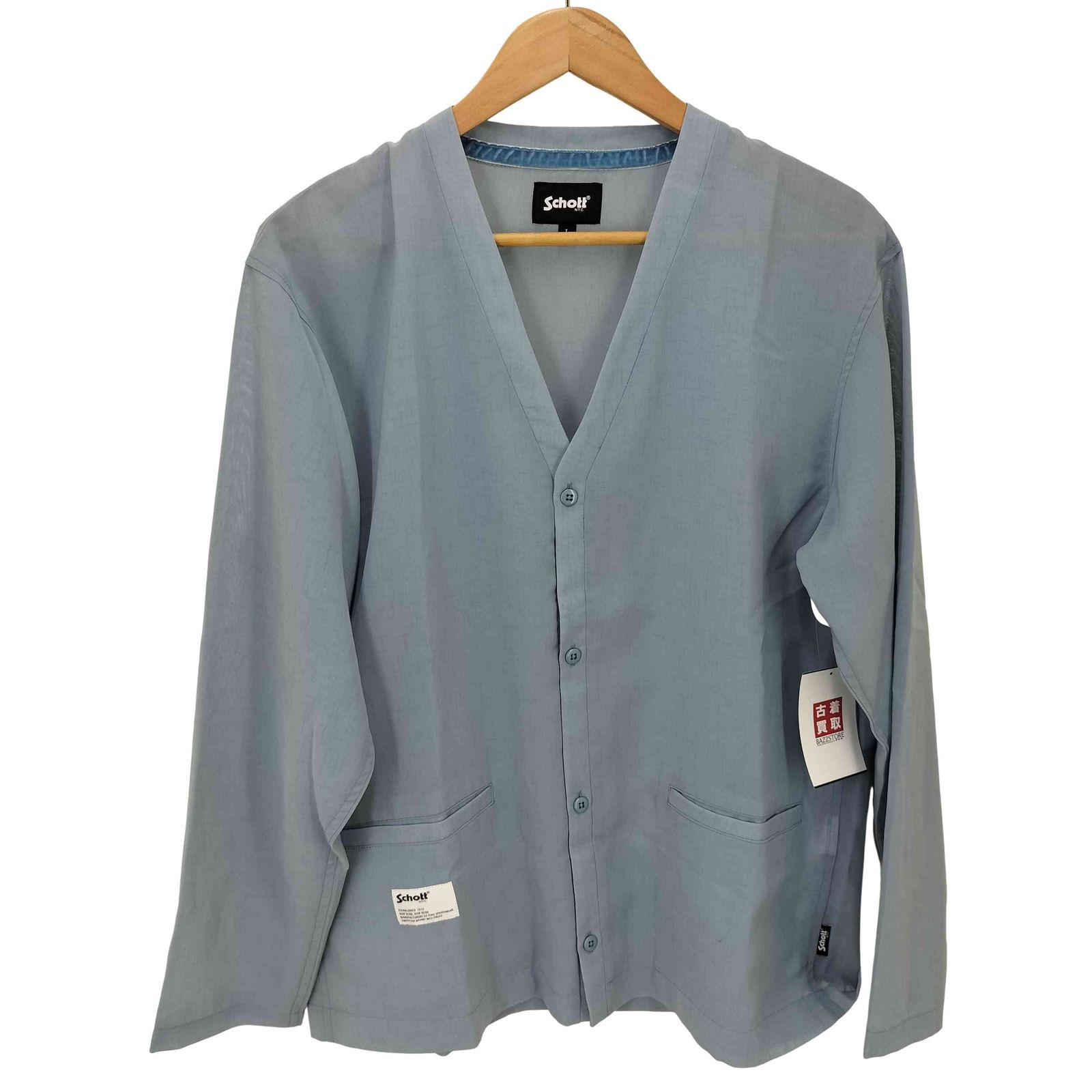 ショット Schott SLUB CHIFFON CARDIGAN スラブシフォン カーディガン 