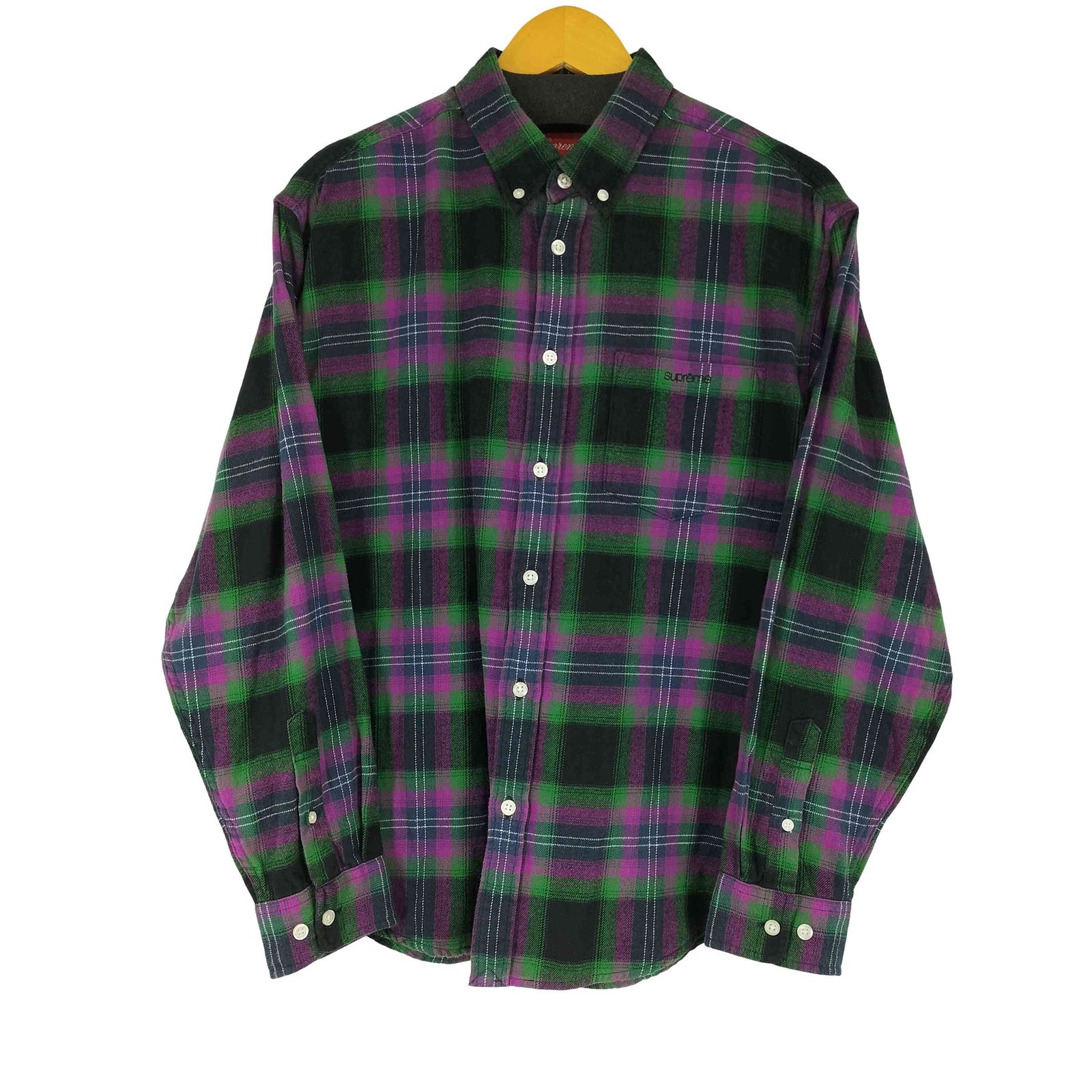 シュプリーム Supreme 22SS Brushed Plaid Flannel Shirt Black メンズ 