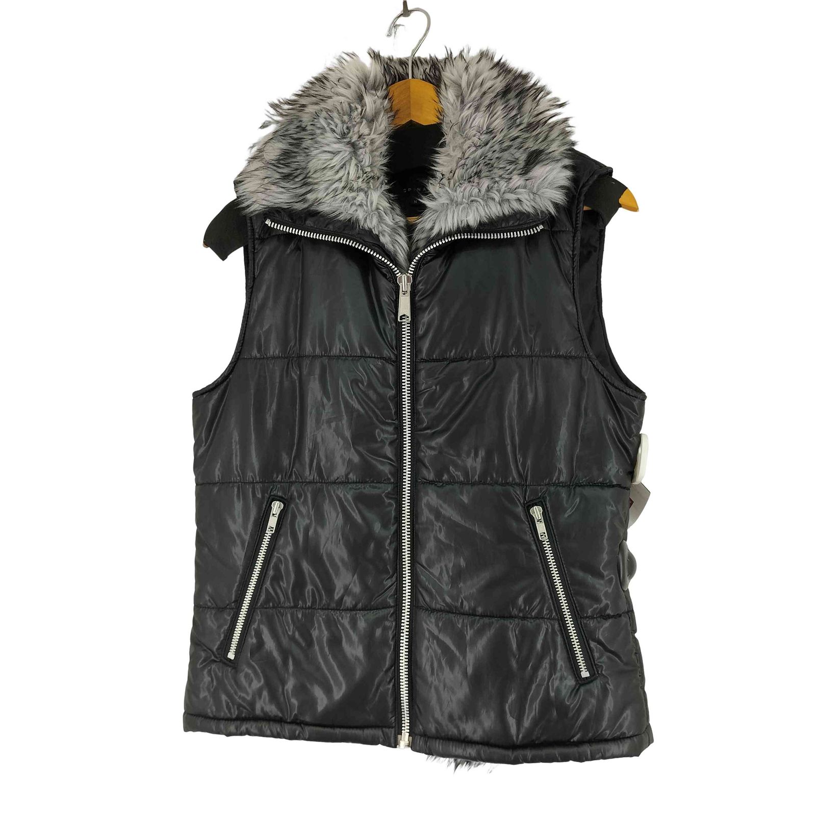 ユーズドフルギ 古着 SPINASH 光沢 ファーベスト y2k メンズ 表記無