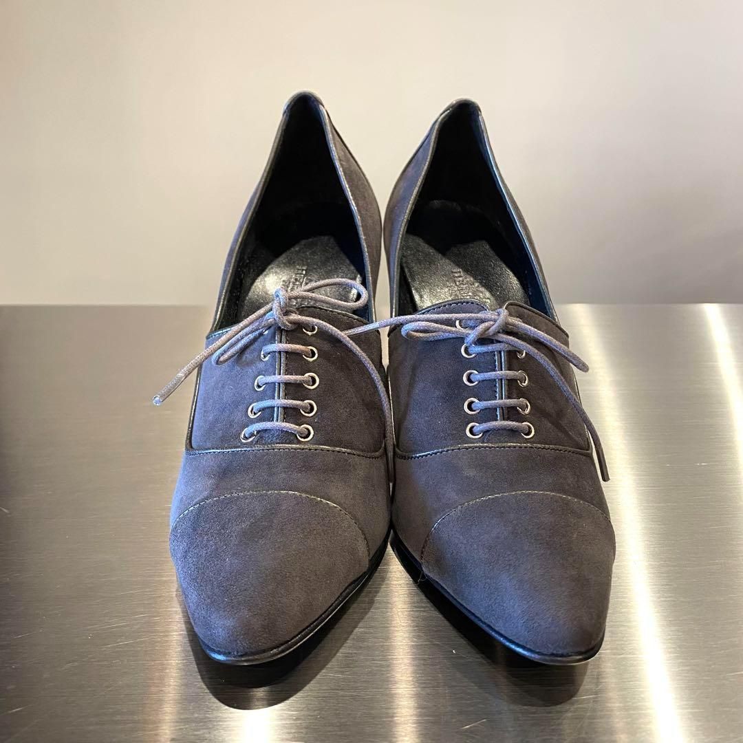 HERMES』 エルメス (35.5) スウェード ヒールパンプス - メルカリ