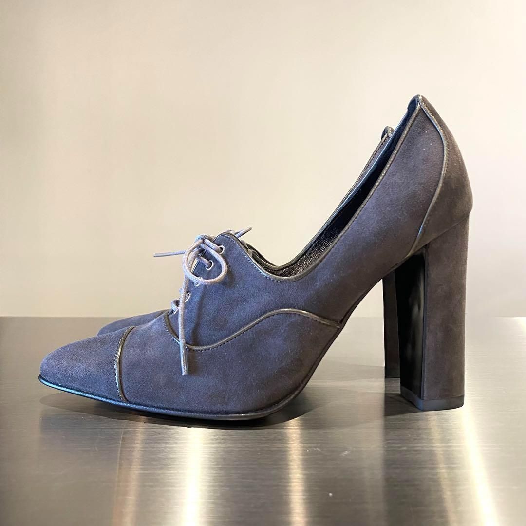 未使用に近い　エルメス　エルメス　スウェードパンプス　ビジュー付き　35 HERMES』 エルメス (35.5) スウェード ヒールパンプス - メルカリ