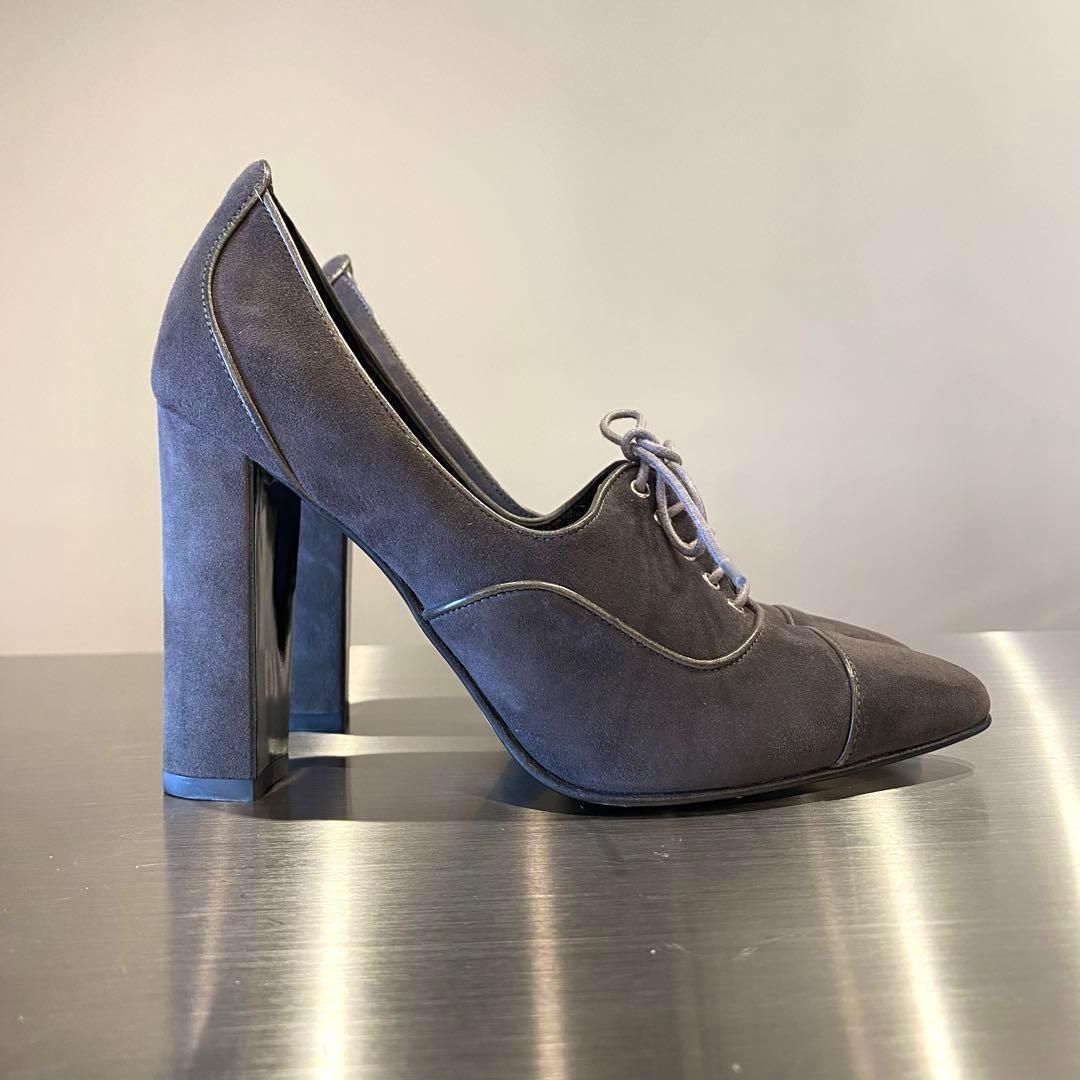 HERMES』 エルメス (35.5) スウェード ヒールパンプス - メルカリ