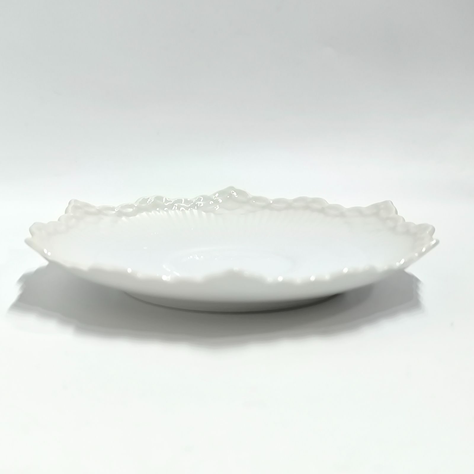  ⑤ ロイヤルコペンハーゲン ホワイトフルーテッド フルレース ティーカップ-ソーサー ROYAL COPENHAGEN デンマーク製 ティーカップ ソーサー コーヒー ティーカップ