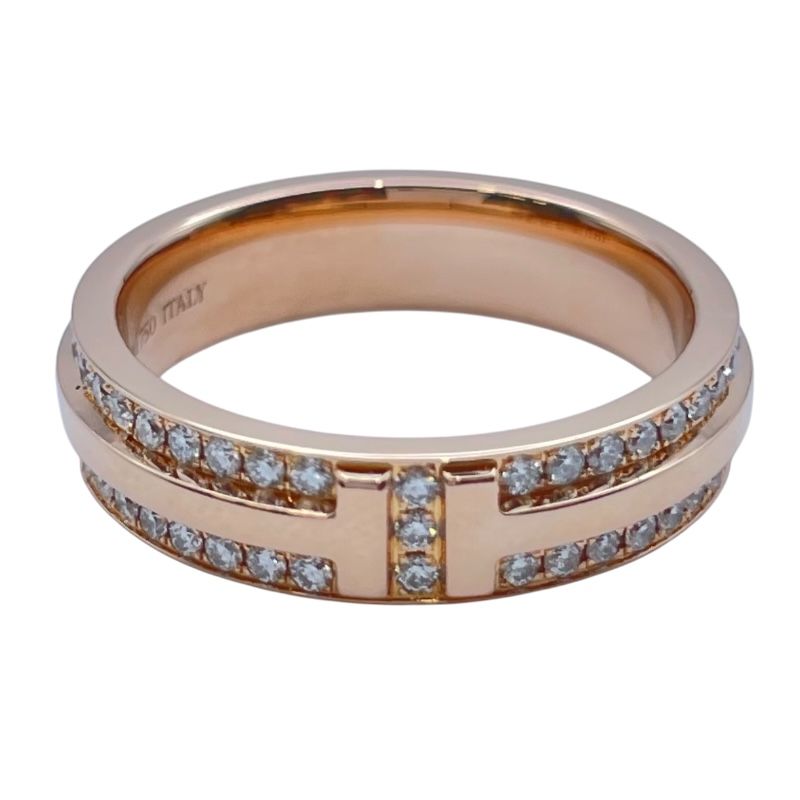 ティファニー TIFFANY＆CO Tナローリング ピンクゴールド Au 750 ジュエリー