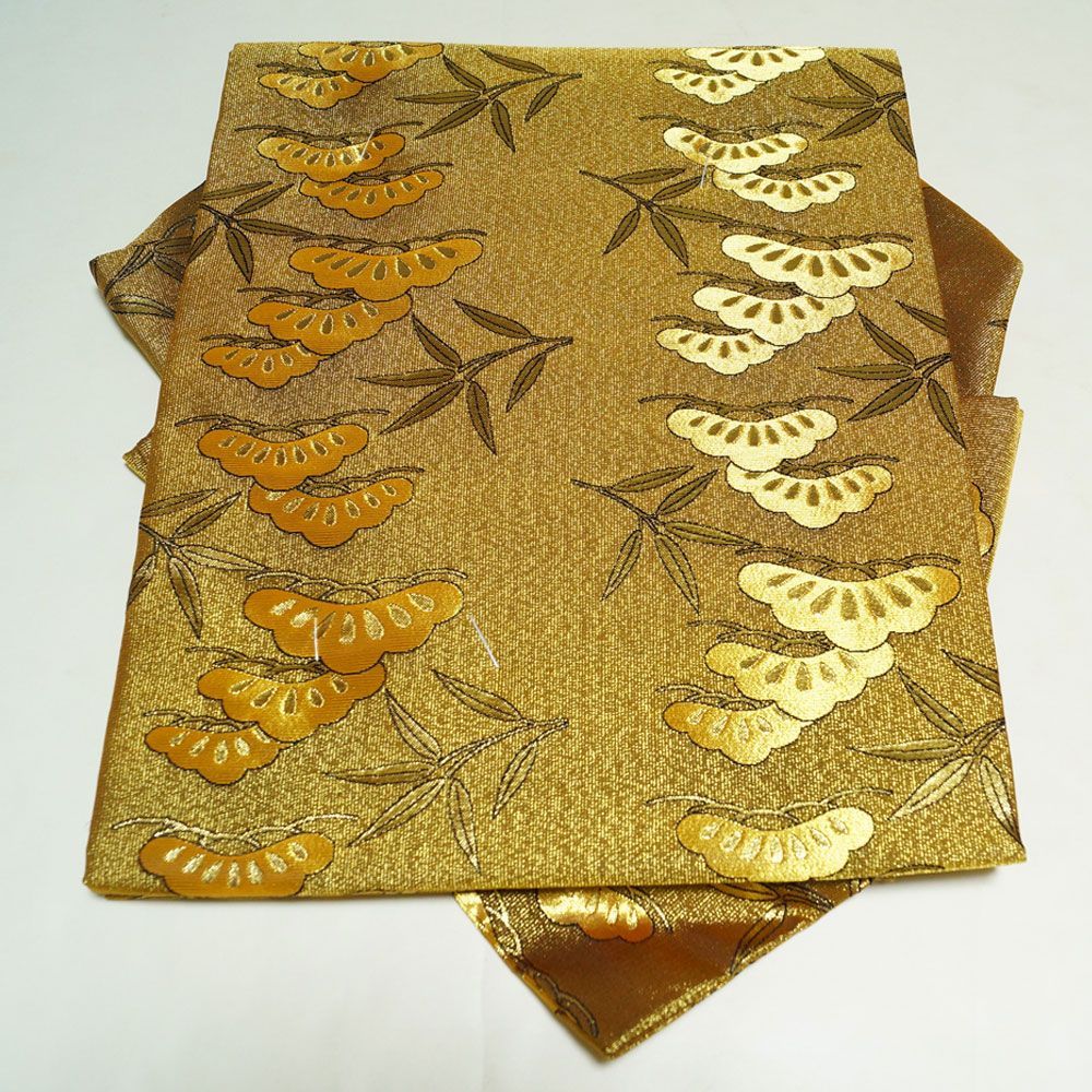 金襴後見帯 踊り用 後見帯 金襴 松に笹竹 後見結び帯 二部式 作り帯 踊り帯 踊り 帯 着物 踊り着物 リサイクル着物 舞踊 踊り用帯 衣裳 日本舞踊 新舞踊 演劇 舞台 衣装 ステージ カラオケ 踊り子