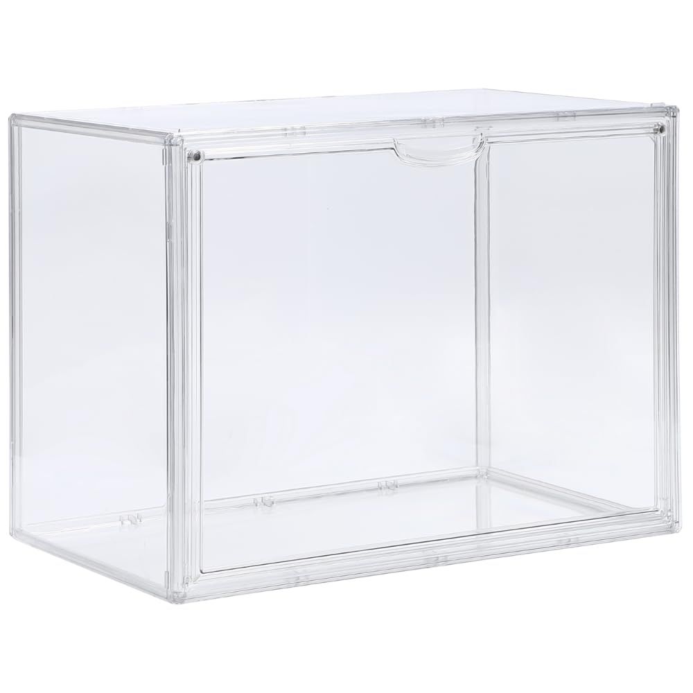アクリル製 フィギュア展示 軽量 縦置き横置き両方 UVカット 幅40cm 大型 高い透明度 大型サイズ 磁気付きドア 全面透明 ラージ ケース オールクリアー