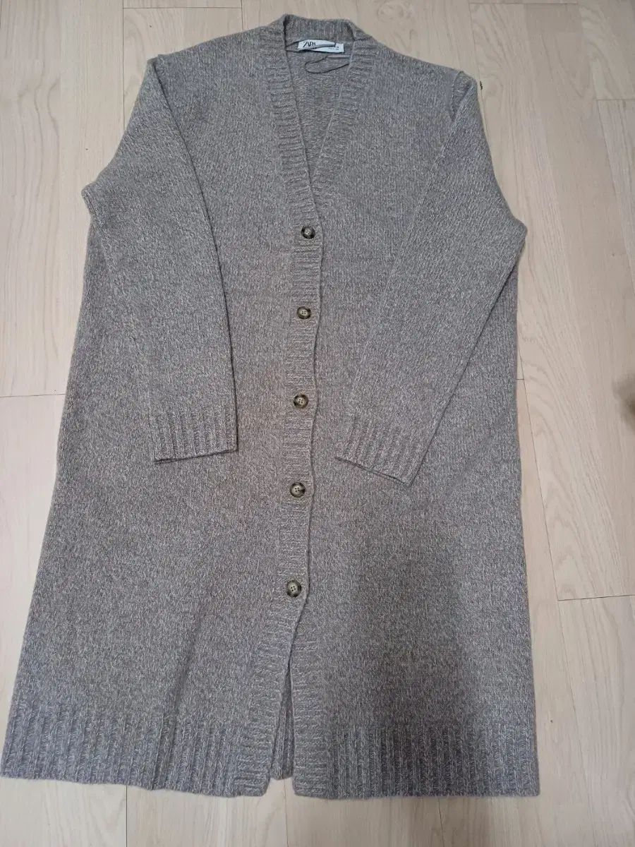 ZARA ウール100 カーディガン ロング丈 m