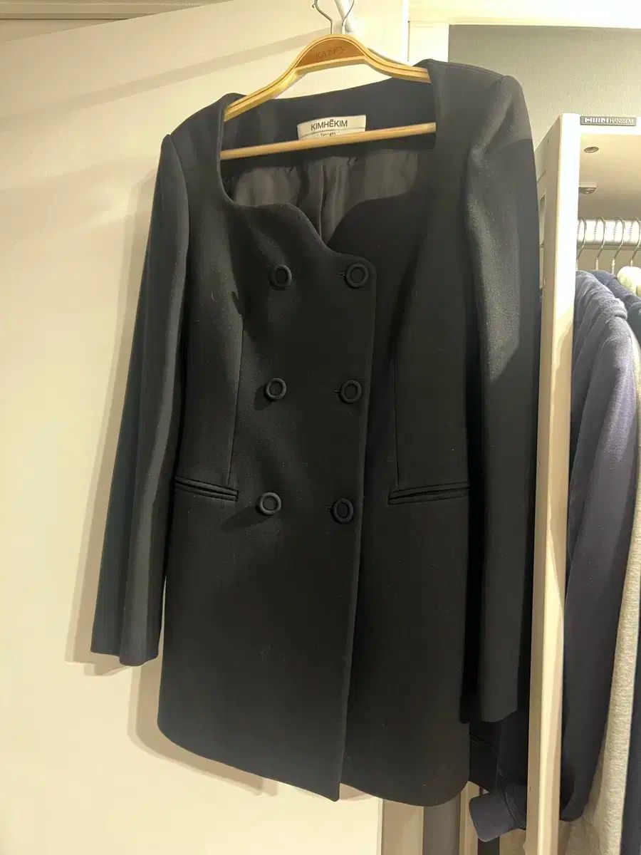 Kimhekim 김해김 ブラック ダブル ボタン ジャケット