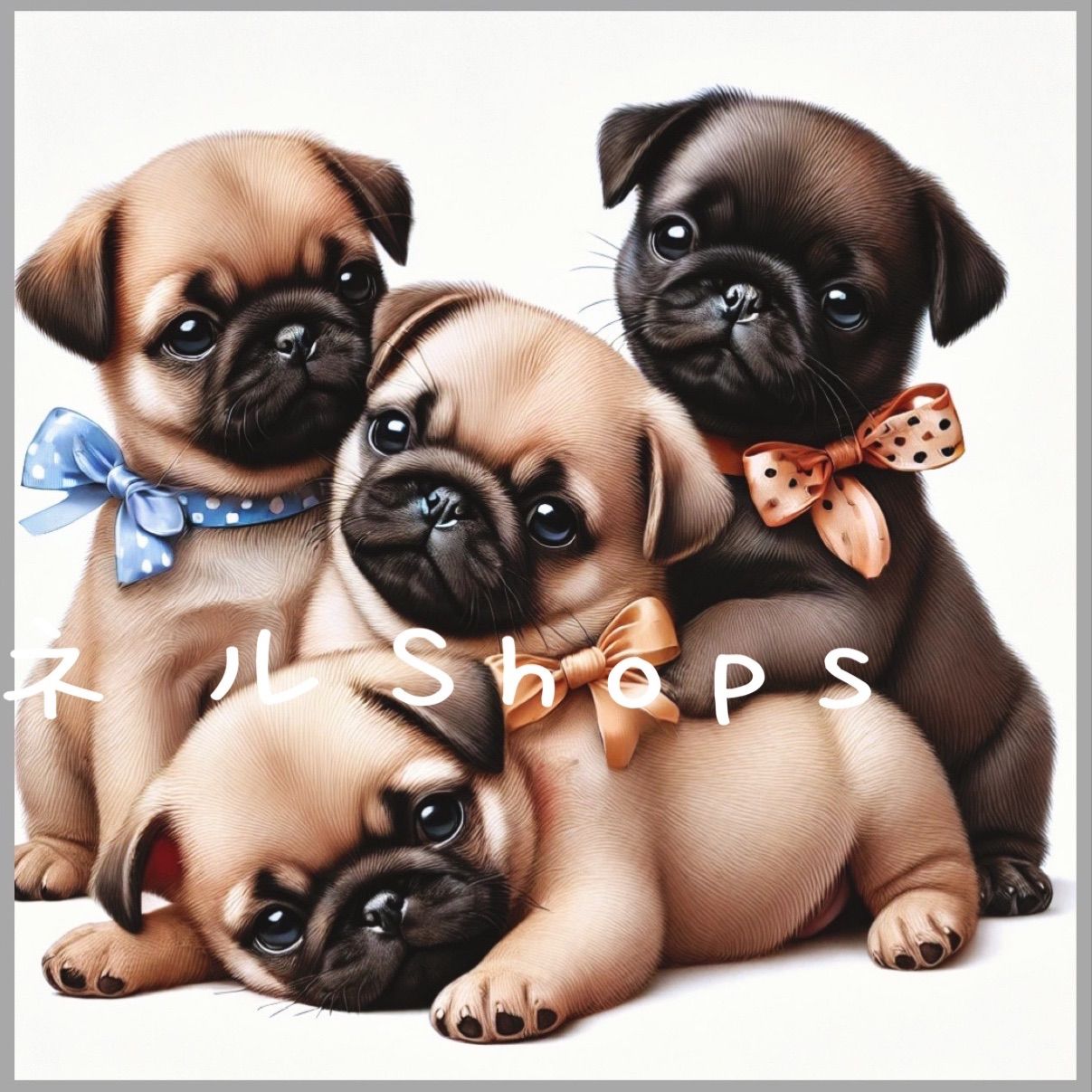 番号１９ むぎゅわんこAのパネル生地