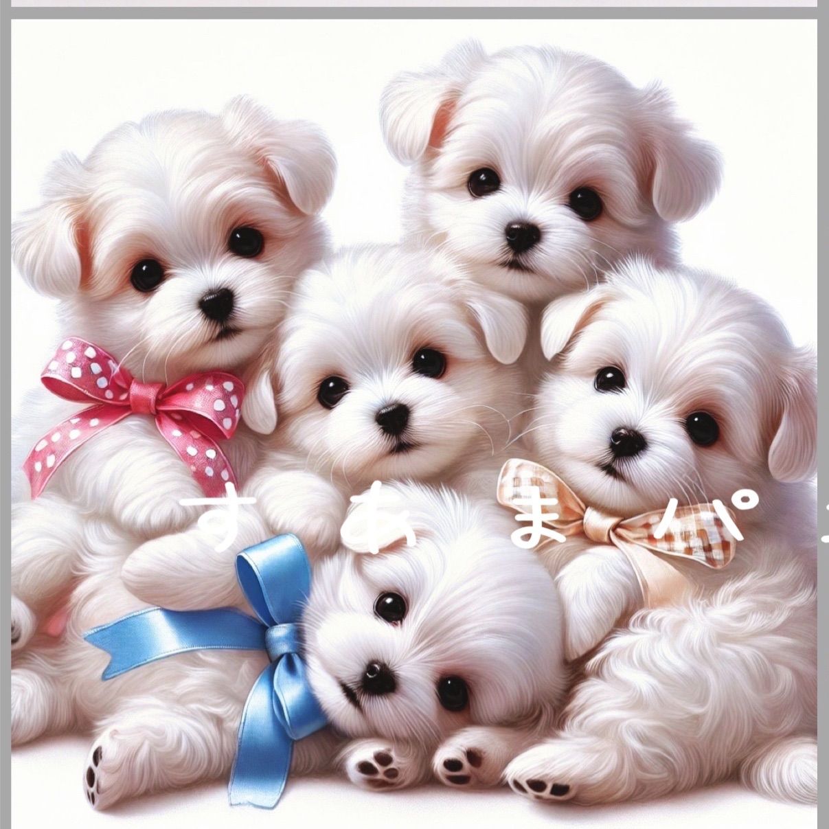 番号１９ むぎゅわんこAのパネル生地