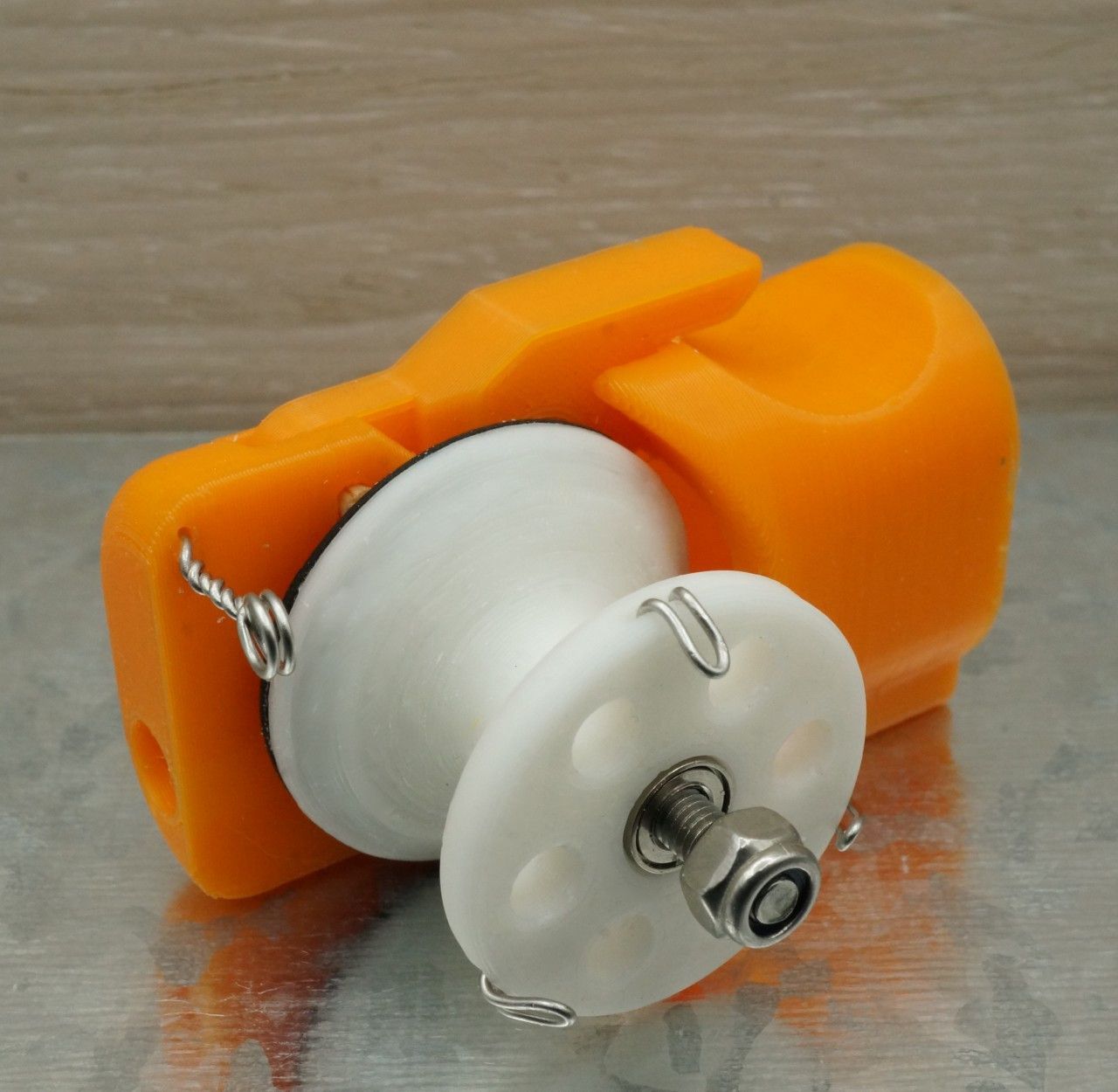 ワカサギ電動リールモジュール（ダイソー電消し用・オレンジ） - メルカリ