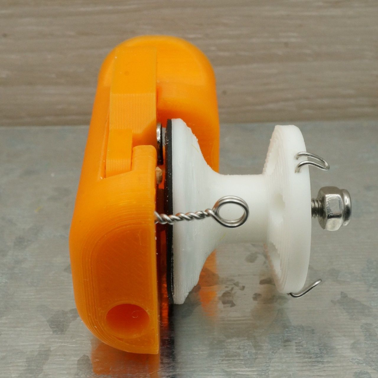 ワカサギ電動リールモジュール（ダイソー電消し用・オレンジ） - メルカリ