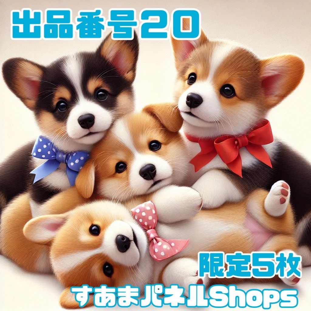 番号２０ むぎゅわんこBのパネル生地