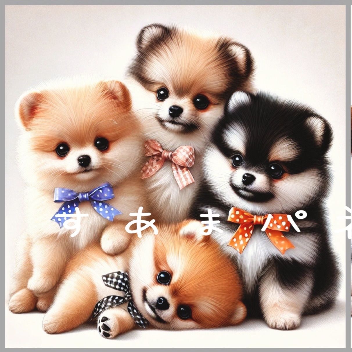  番号２０ むぎゅわんこBのパネル生地 綿(プリント) 生地