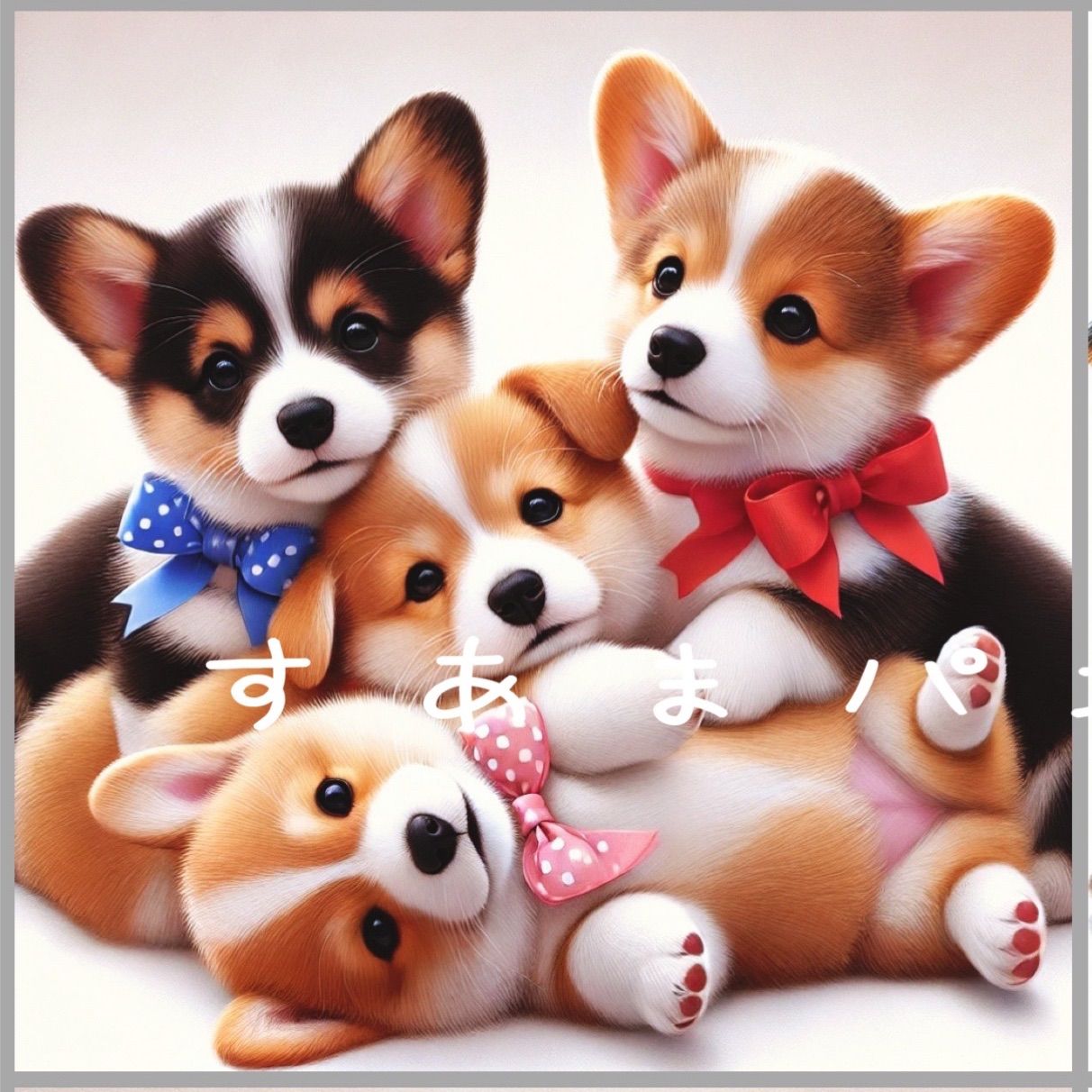 むぎゅわんこBのパネル生地