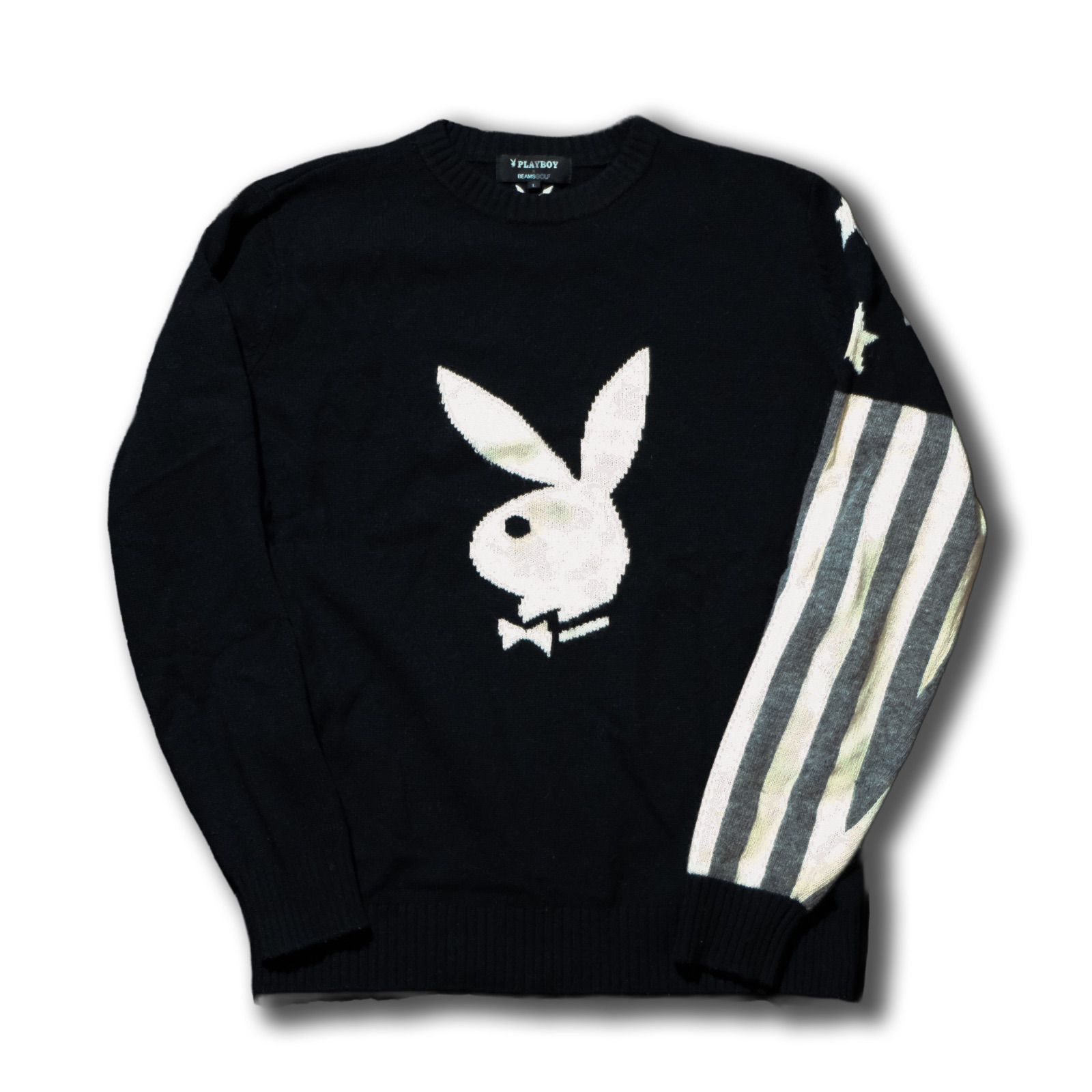 PLAYBOY×BEAMS GOLF クルーネック ニットセーター Lサイズ カットソー