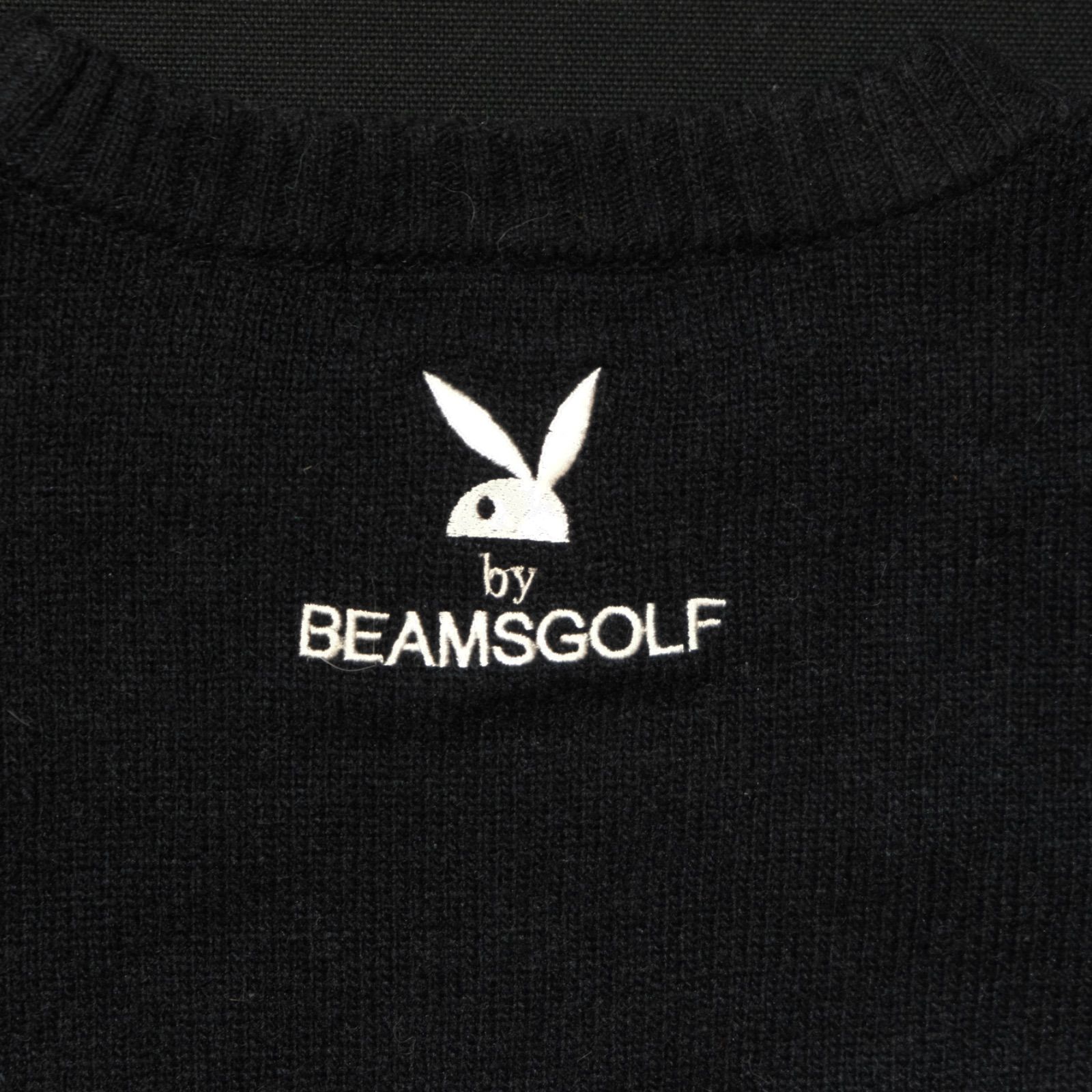 美品 ビームスゴルフ プレイボーイ コラボ ニット セーター L PLAYBOY×BEAMS GOLF クルーネック ニットセーター Lサイズ カットソー