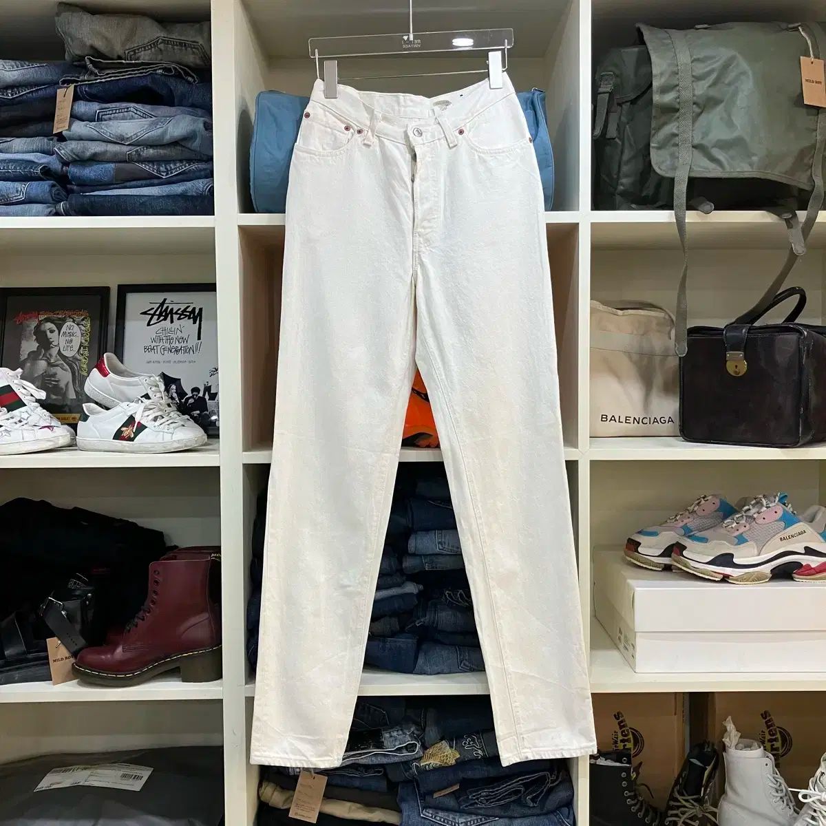 90s リーバイス 501 白 コットン パンツ 25