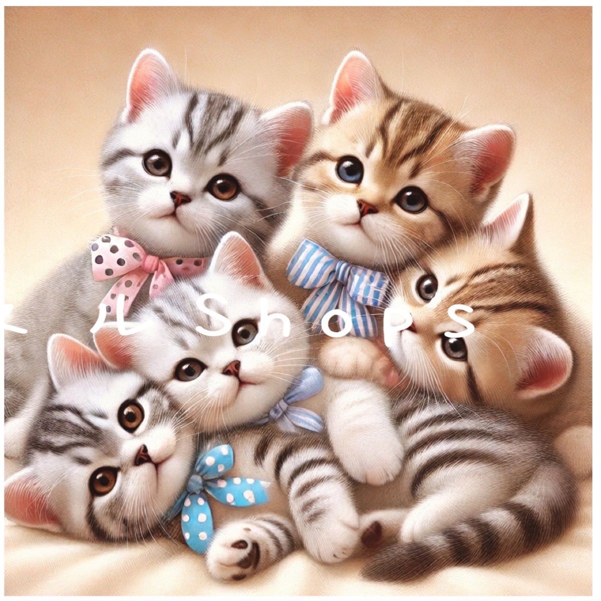 むぎゅ猫のパネル生地