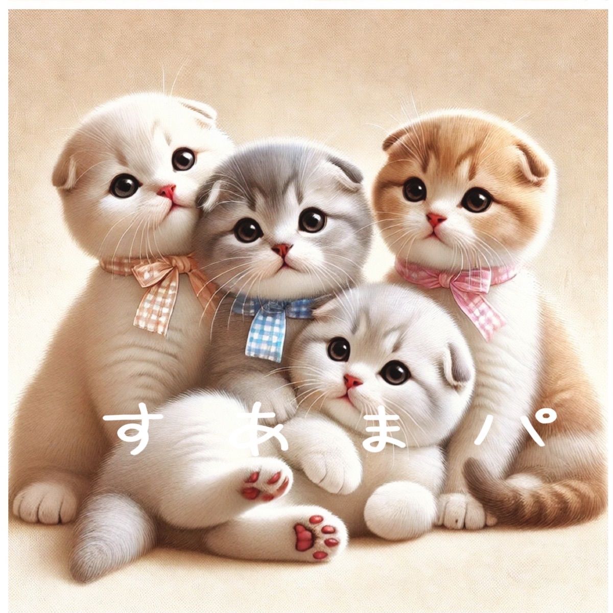 番号２１ むぎゅ猫のパネル生地