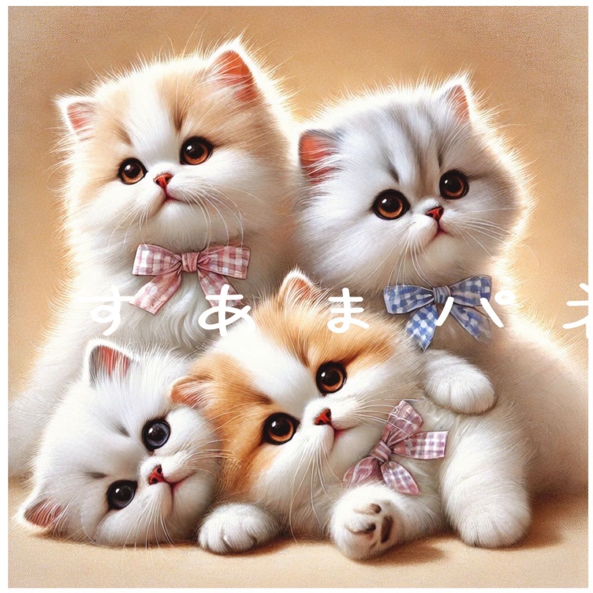 番号２１ むぎゅ猫のパネル生地