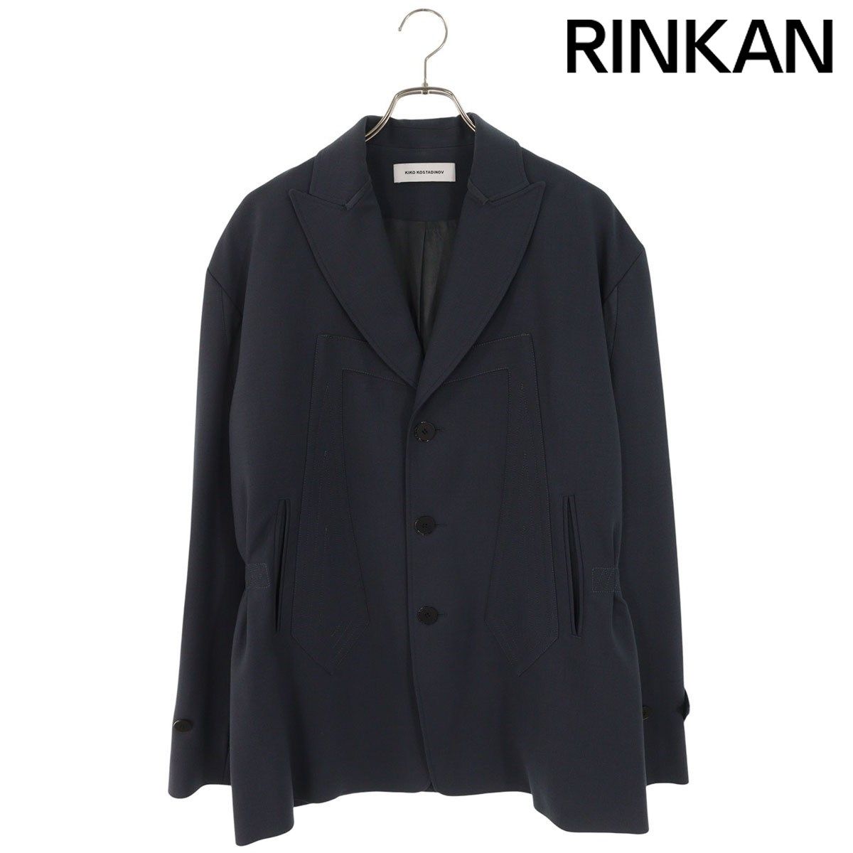キココスタディノフ 23AW フロントステッチ3Bジャケット メンズ 46