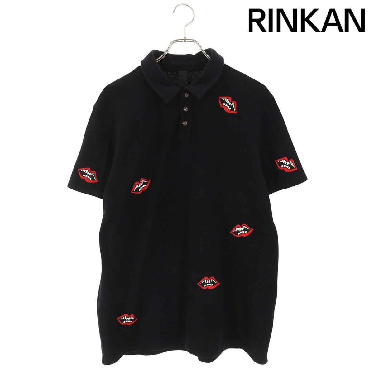 クロムハーツ PPO POLO SHIRT チョンパー刺繍クロスボールボタン半袖ポロシャツ メンズ L