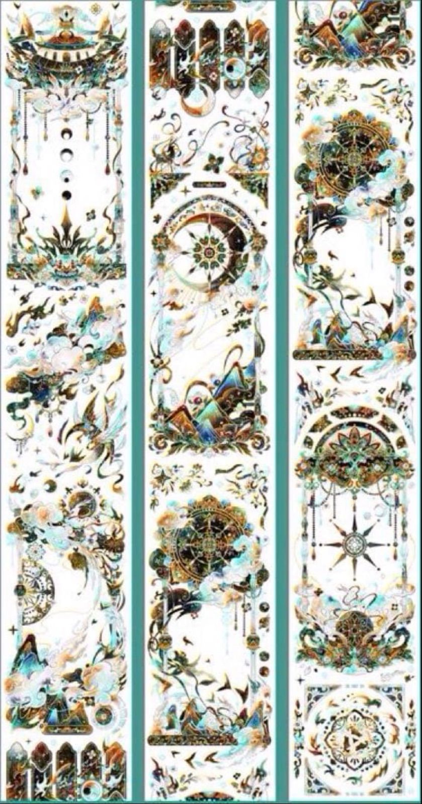 贝壳光 7cm×10m 100cm/loop 蕉鹿之梦 海外マスキングテープ 海外マステ