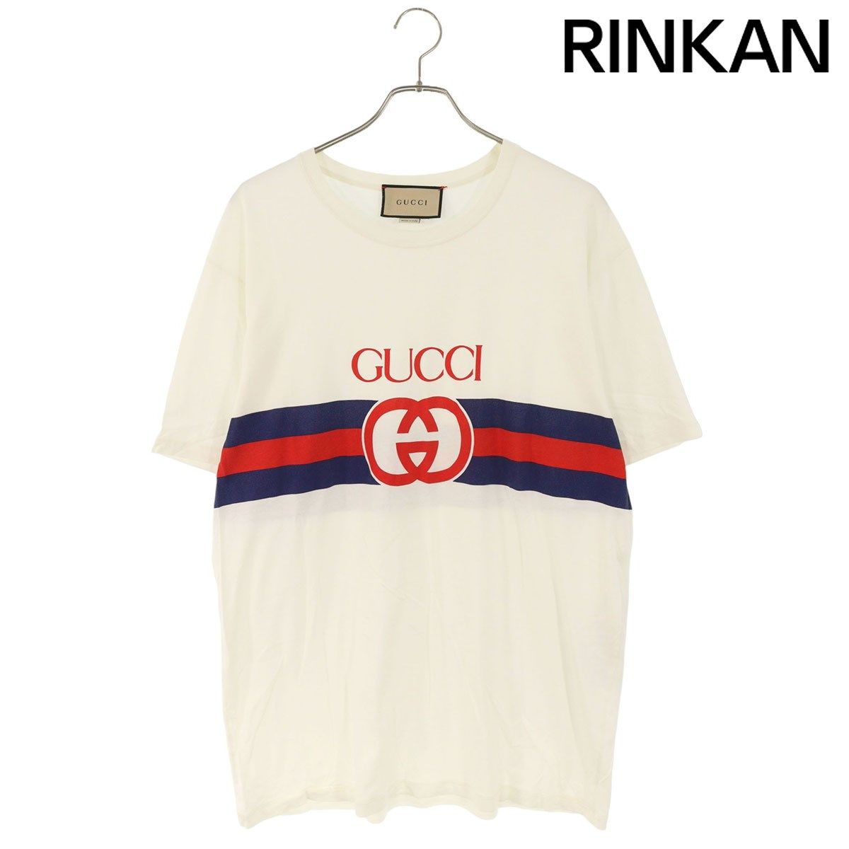 グッチ 23SS 548334 XJET1 フロントロゴプリントTシャツ メンズ L