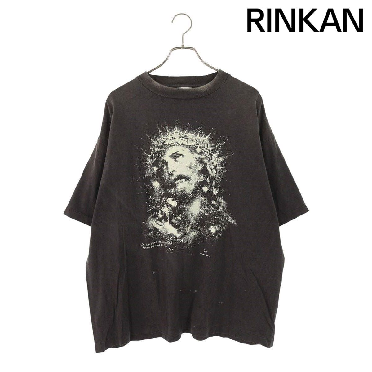 セントマイケル 25SS SM-HR8-0000-016 ジーザスプリントTシャツ メンズ XL