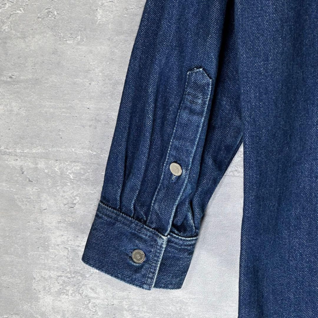 RAF SIMONS レザーパッチ デニムシャツ 別注 希少 RAF SIMONS』 ラフシモンズ (S) レザーパッチ デニムシャツ - メルカリ