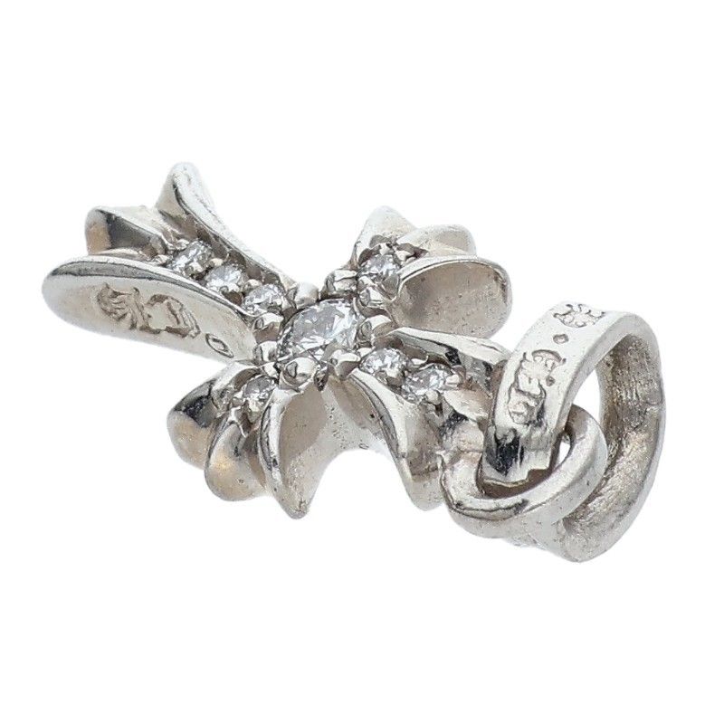 クロムハーツ 18KWG CRS BBYFAT P/DMND/ベイビーファット PAVEダイヤ