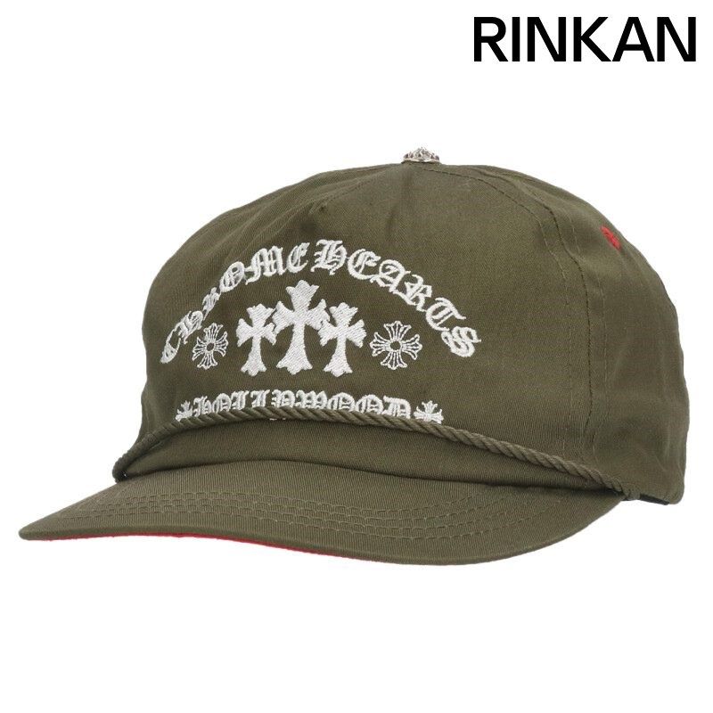 クロムハーツ GAS STATION CAP トリプルクロス刺繍ベースボールキャップ帽子 メンズ ONE SIZE
