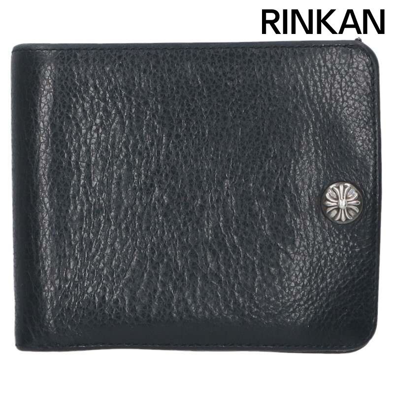 クロムハーツ 1SNAP 1スナップ クロスボールボタンレザーウォレット財布 メンズ