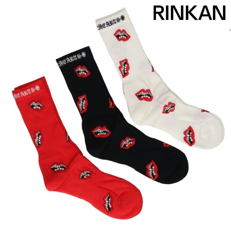 クロムハーツ OCKS PPO CHOMPER 3PK チョンパーデザインソックス メンズ L