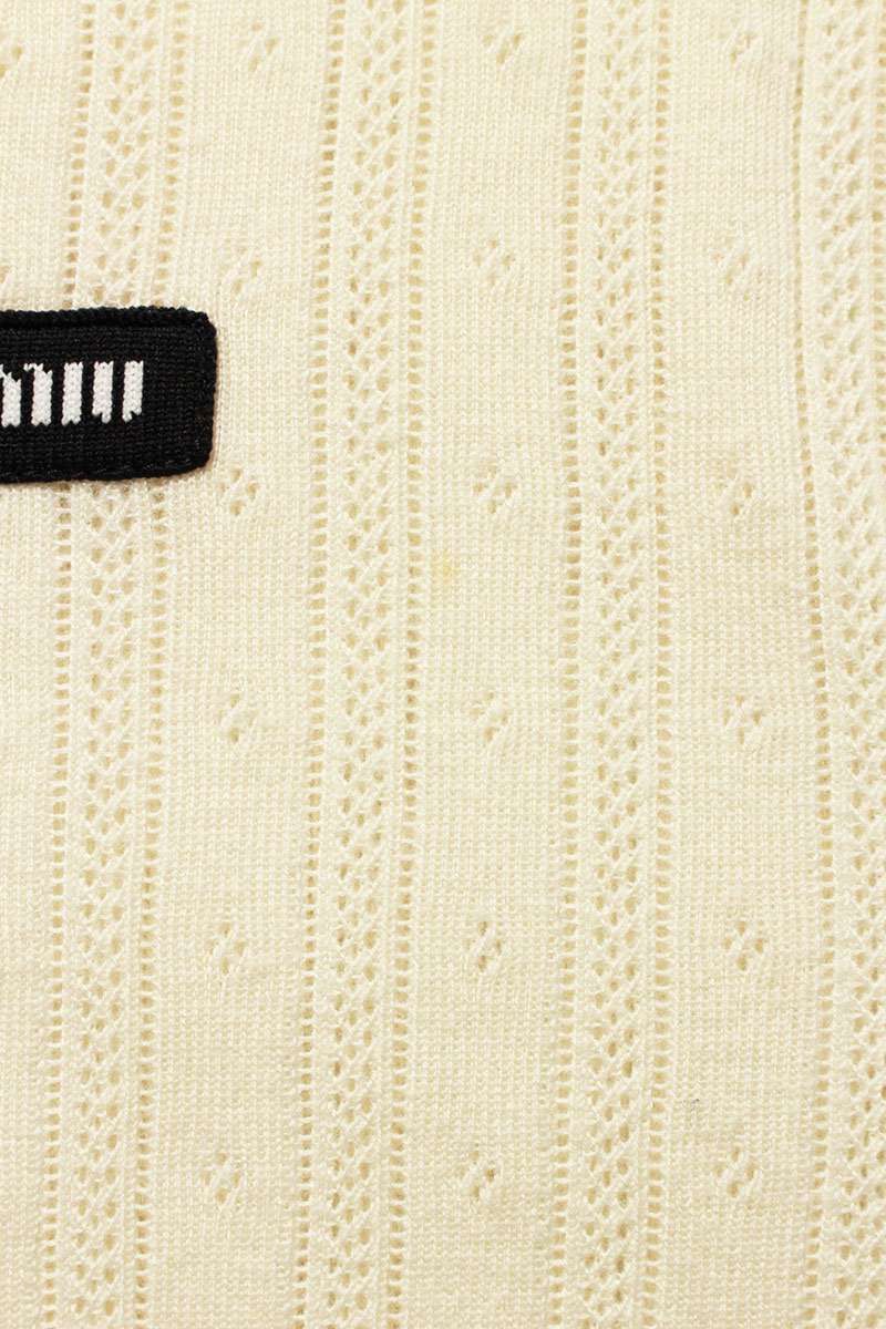  ミュウミュウ 25 SS MMLA 39 カシミア シルク ニット半袖ポロシャツ レディース 36 ポロシャツ トップス