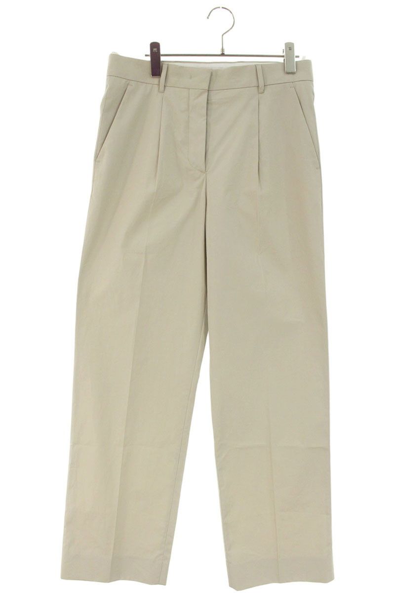 ミュウミュウ MP1814 バックロゴ刺繍チノロングパンツ レディース 36