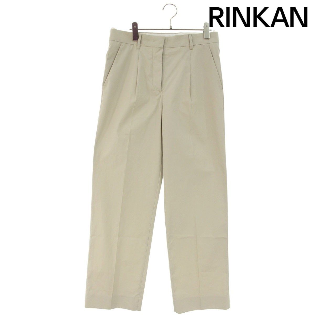 ミュウミュウ MP1814 バックロゴ刺繍チノロングパンツ レディース 36