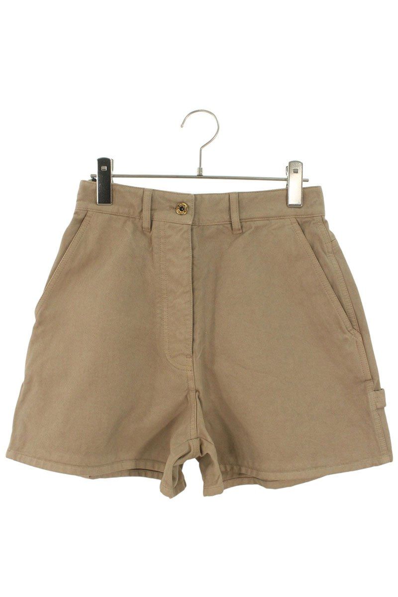 ミュウミュウ MP1724 バックロゴ刺繍コットンハーフパンツ レディース 36