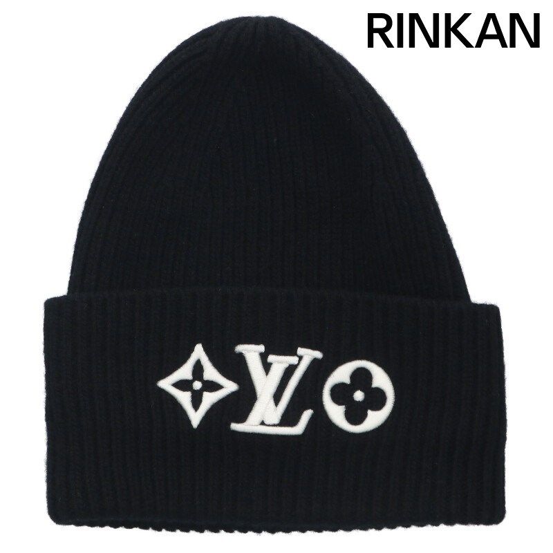 ルイヴィトン M77872 ビーニー LV ヘッドライン ロゴエンブロイダリーウールニットキャップ レディース