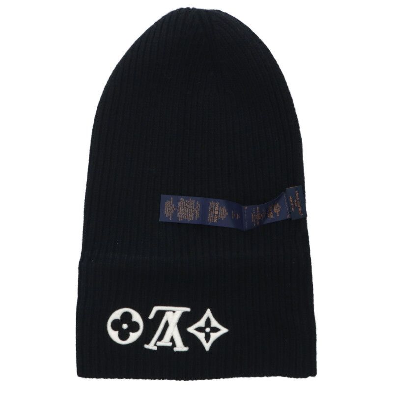  ルイヴィトン M 77872 ビーニー LV ヘッドライン ロゴエンブロイダリーウールニットキャップ レディース ニット帽 ビーニー 帽子