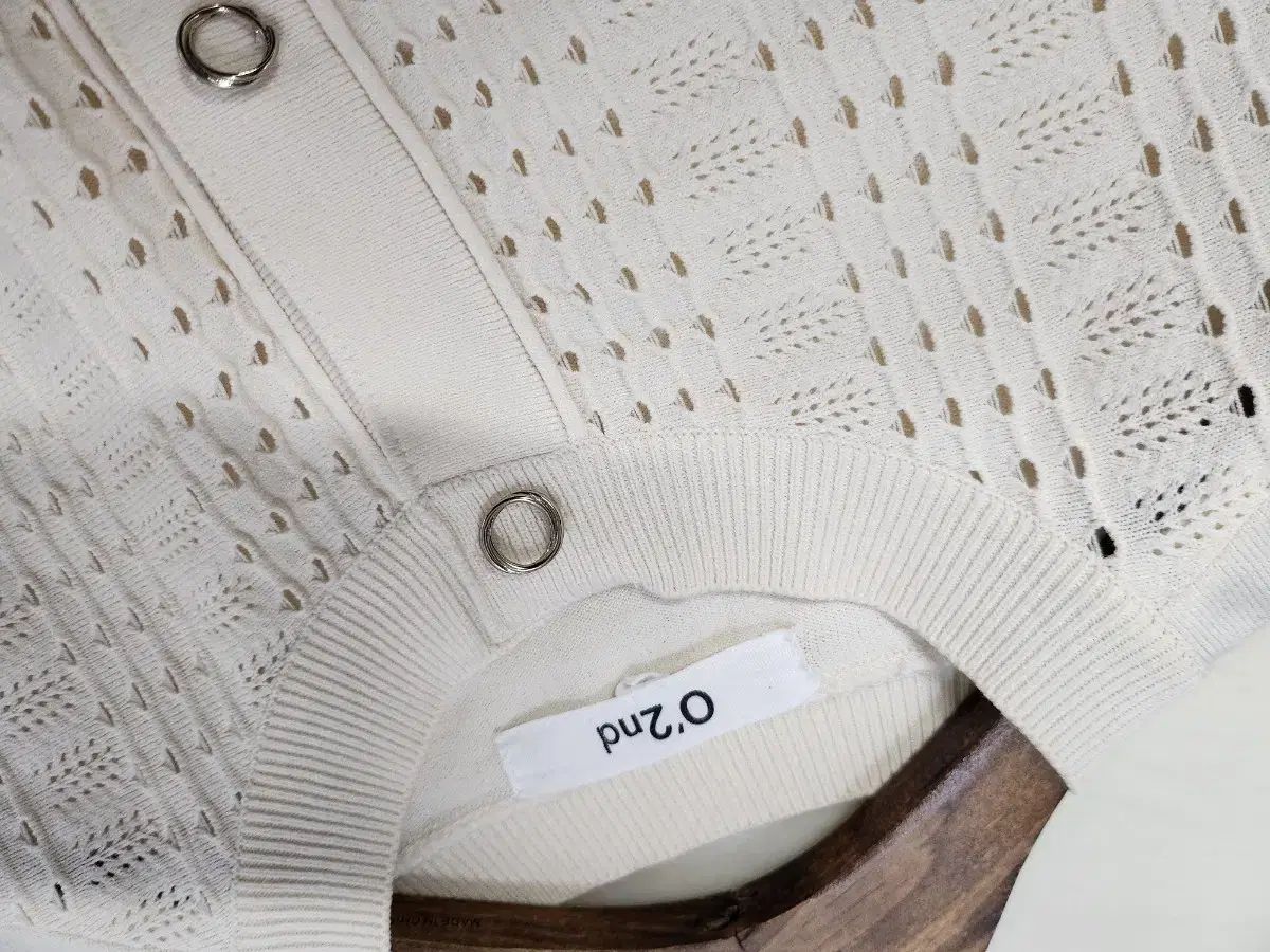  オッズセカンド アイボリー エンブロイダリー カーディガン トップス 長袖 カーディガン ボレロ アンサンブル