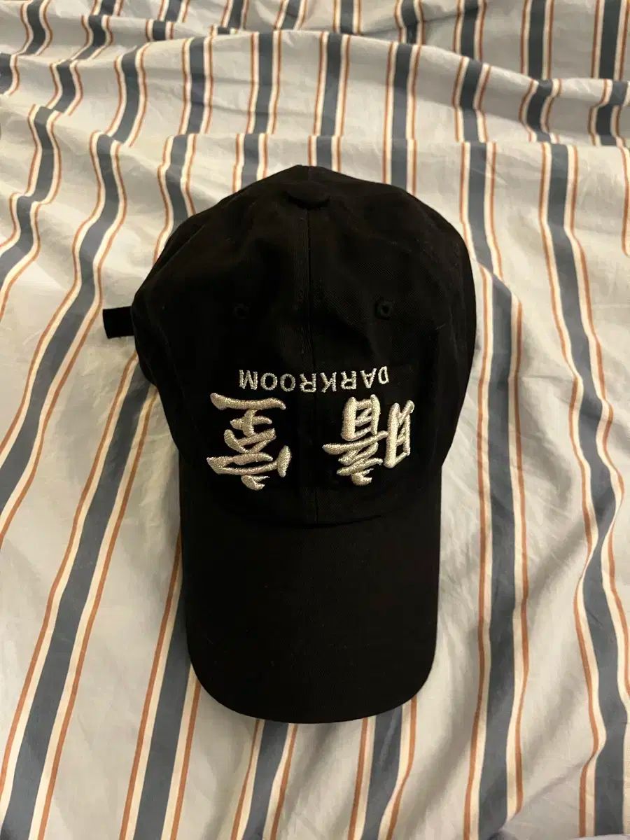 ダークルーム アップサイドダウン シルバー ロゴ キャップ