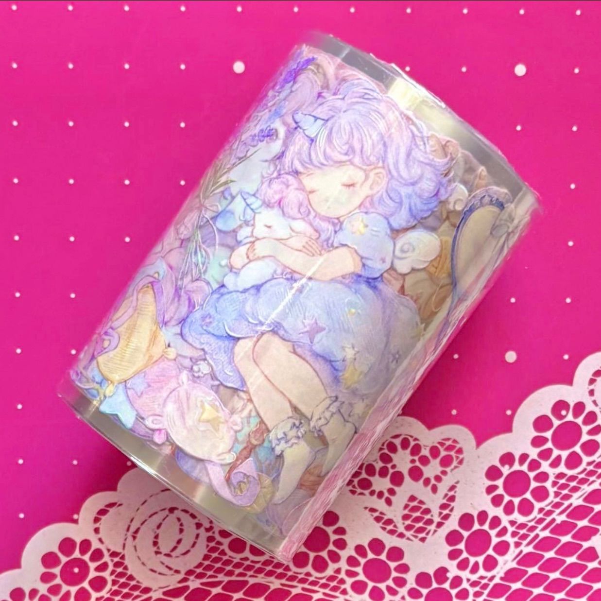 贝壳光 愈梦师 7cm×10m 100cm/loop 海外マスキングテープ 海外マステ