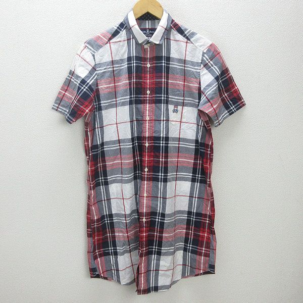 H□サイコバニー/PSYCHO BUNNY タータンチェック柄 半袖シャツ