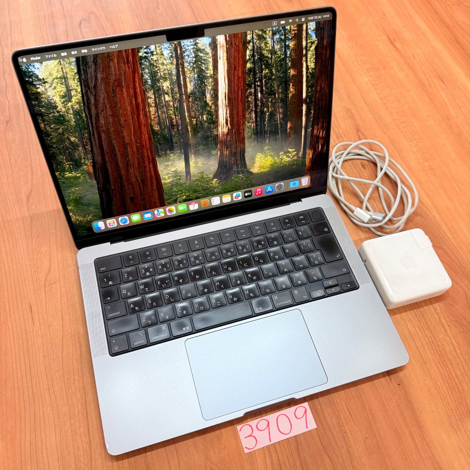 動作 済み MacBook pro 14インチ 2021 Apple M1pro 16GB 1TB ノートPC カメラ内蔵 動画編集可 SSD搭載 macOS み 3909