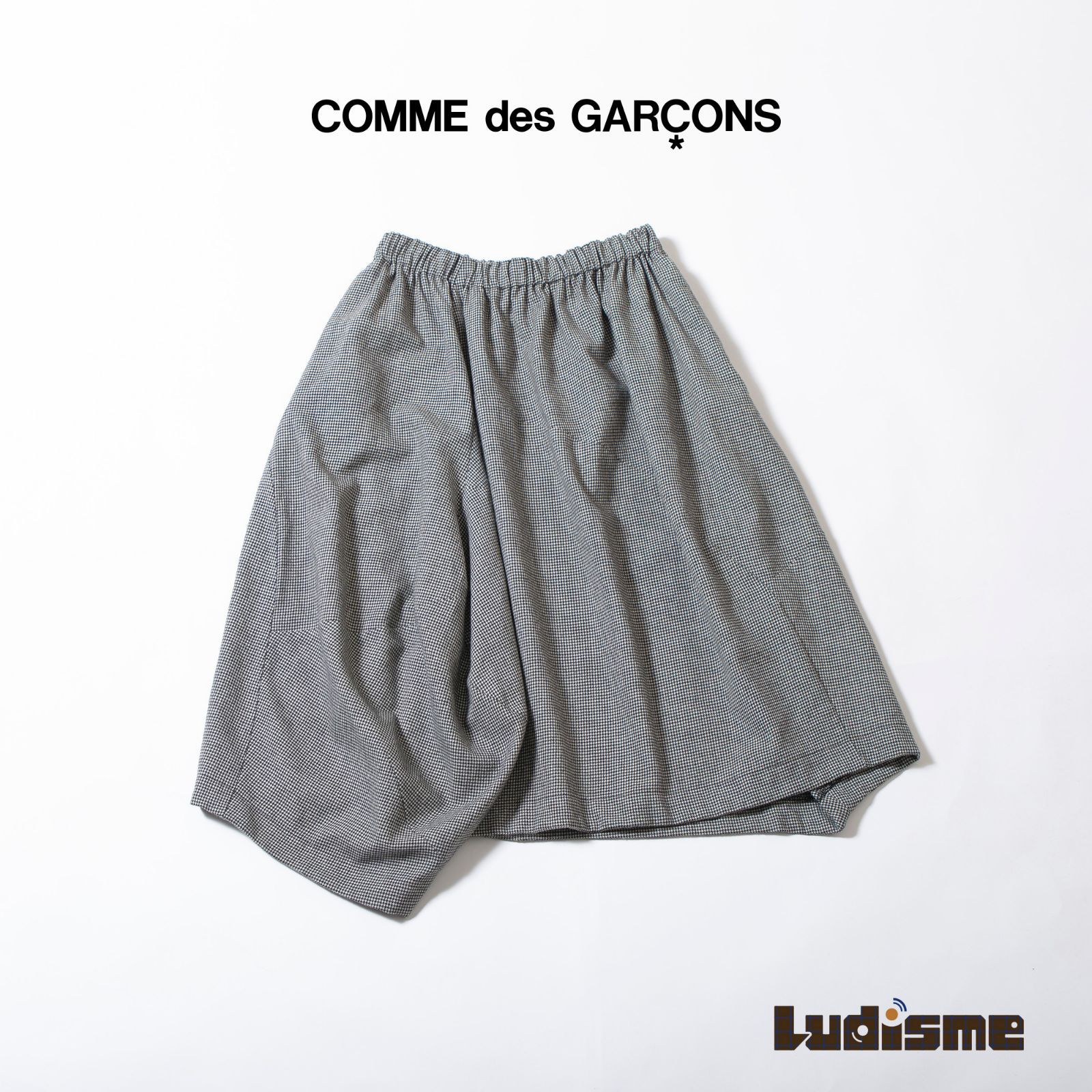 コムデギャルソン COMME des GARCONS COMME des GARCONS コムコム AD2020 変形ウールスカート 千鳥格子 S 川久保玲 レディース ボトムス フ スカート モード