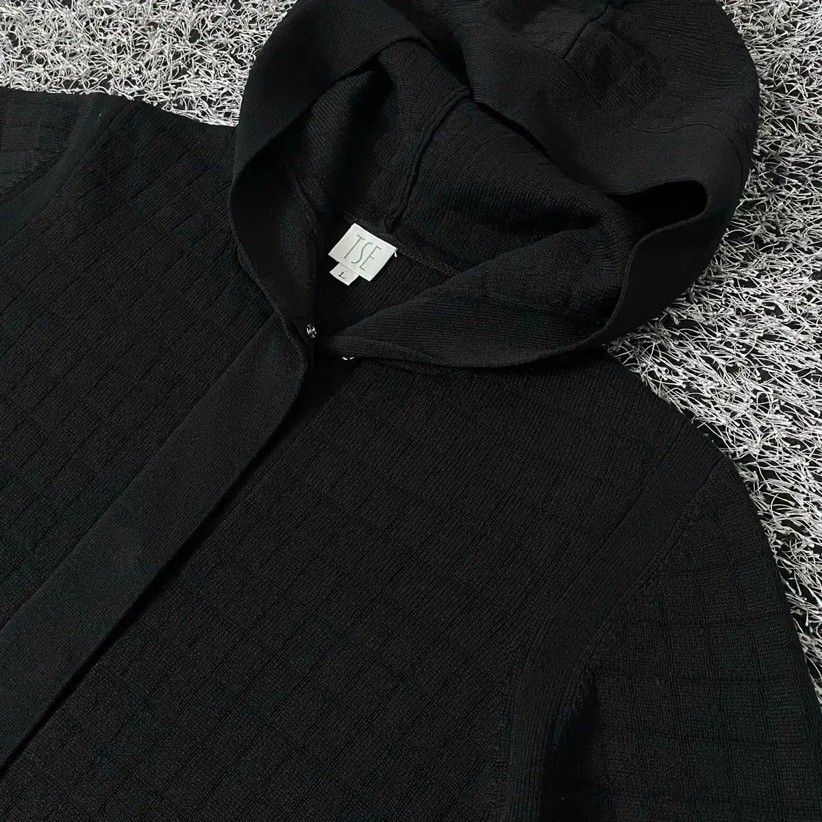  TSE Cashmere レディース ピュア カシミア ロング フード ニット カーディガン 長袖 カーディガン ボレロ アンサンブル