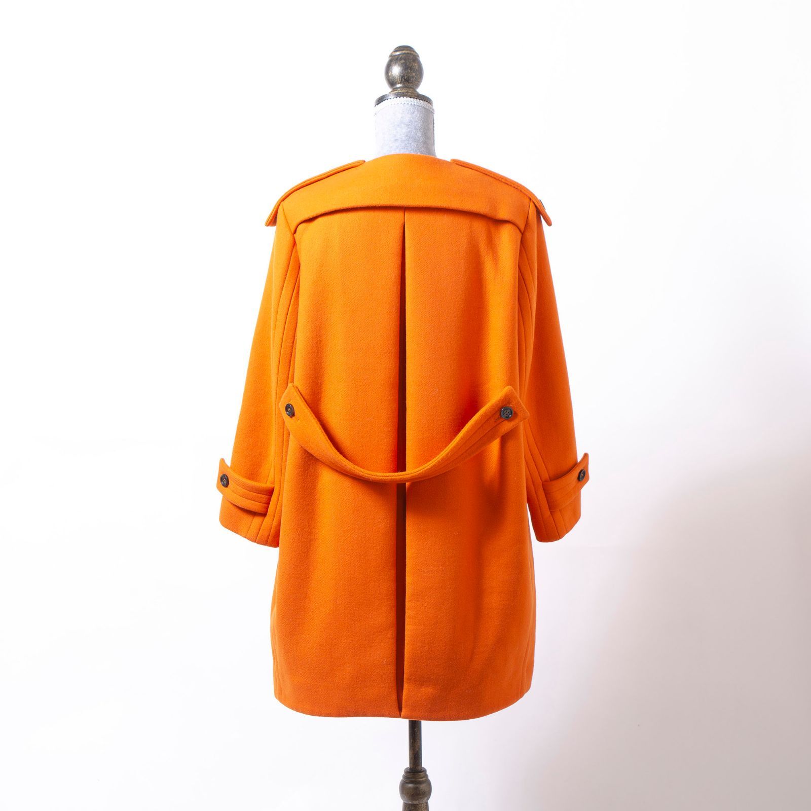 BURBERRY オレンジ ウール ピーコート BURBERRY オレンジ ピーコート BURBERRY オレンジ ウール ピーコート